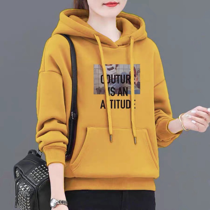 Áo hoodie nữ nỉ bông cao cấp - Áo khoác hoodie nữa mặc nhà cực xinh