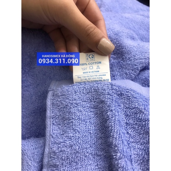 Khăn tắm 65x135cm x250gr Hanosimex sợi bông 100% cotton xuất Nhật dư, lỗi