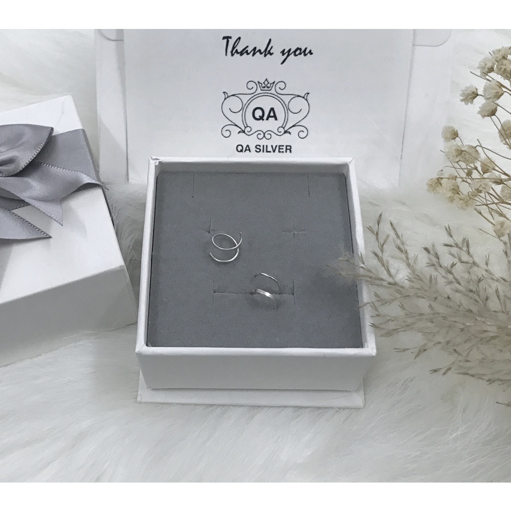 Khuyên tai bạc xoắn bông tai cuộn tròn kẹp vành tối giản S925 HELIX Silver Earrings QA SILVER EA191108