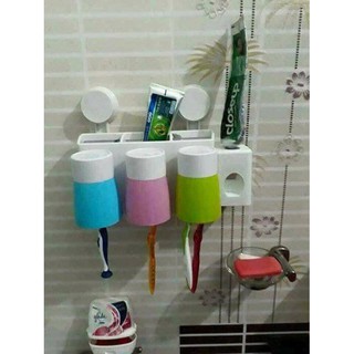 Bộ nhả kem đánh răng tự động 3 cốc