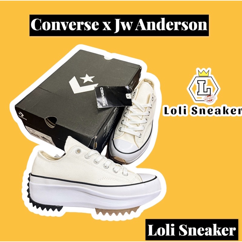 (Loli Store) Giày Cvs x JW Anderson Run Star Hike - Trắng- Thấp cổ - Chất lượng tiêu chuẩn
