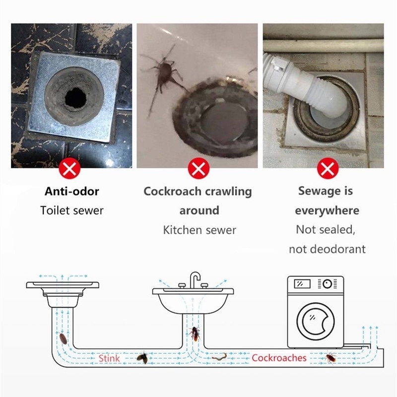 1 Lõi Lọc Khử Mùi Bằng Silicone Cho Cống Thoát Nước Nhà Tắm/Phòng Bếp