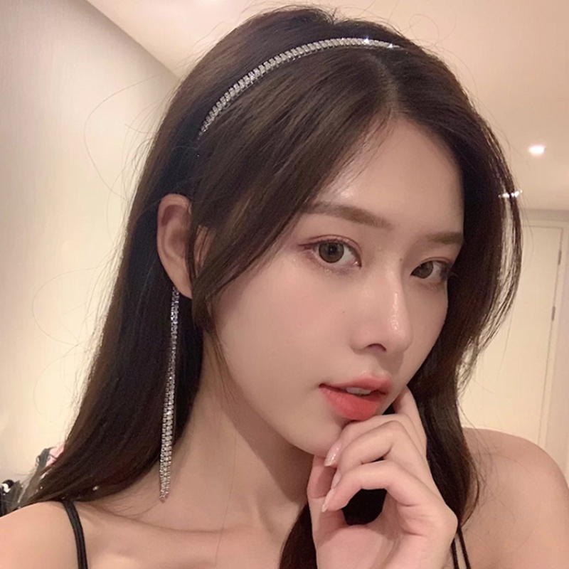 Cài Tóc Tua Rua Đính Đá Lấp Lánh Phong Cách Hàn Quốc