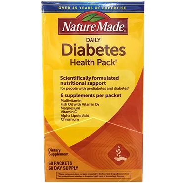 VIÊN UỐNG ĐIỀU HÒA TIỂU ĐƯỜNG NATURE MADE DIABETES HEALTH PACK 60 GÓI CHÍNH HÃNG