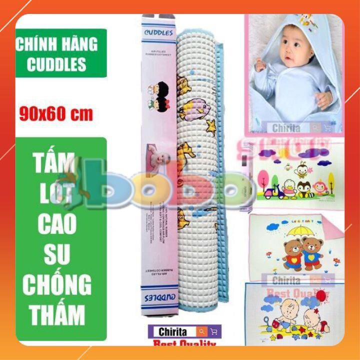 Tấm Lót Cao Su Chống Thấm Cuddles Malaysia Cho Bé 60x90cm - Hình Ngẫu Nhiên