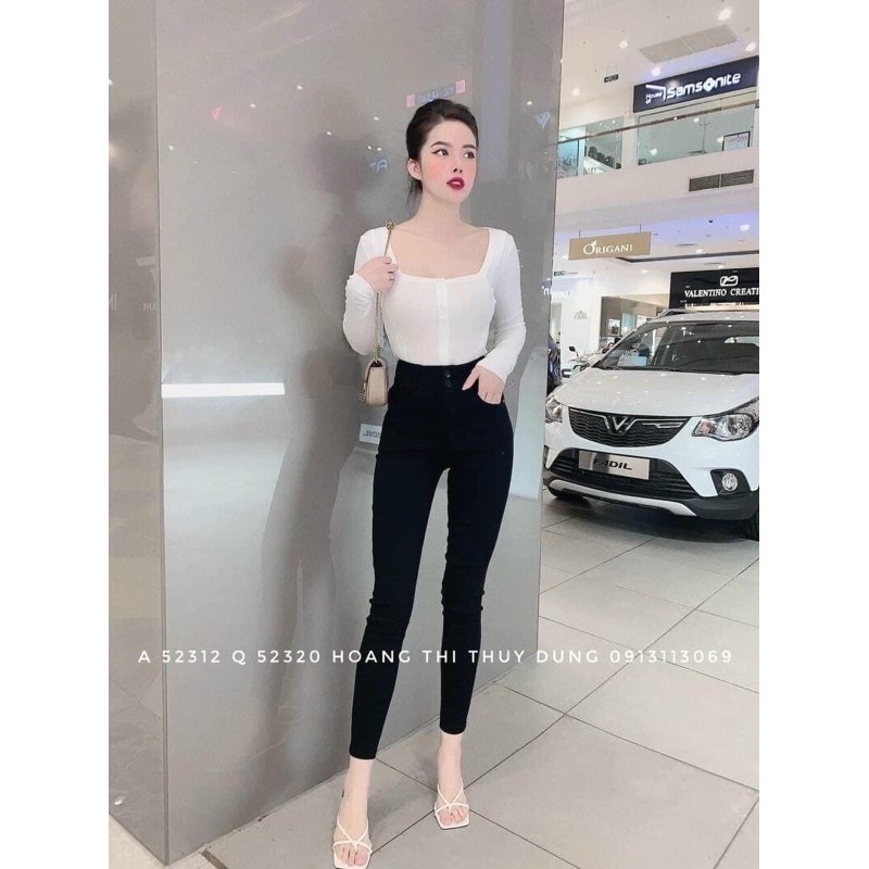 QUẦN LEGGING 2 KHUY CẠP CAO GEN BỤNG - CHẤT UMI HÀN -KÈM HỘP | BigBuy360 - bigbuy360.vn