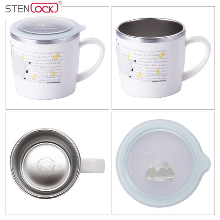 Cốc Stenlock uống nước có nắp đậy cho bé 250ml