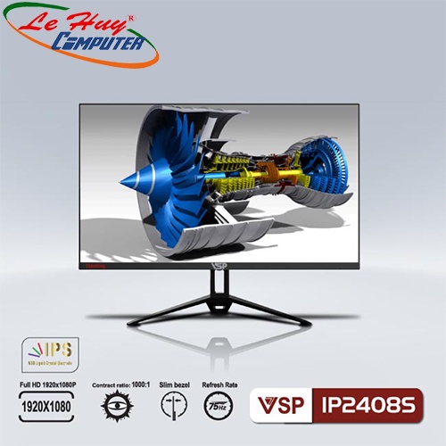 Màn hình máy tính VSP IP2408S 24inch FullHD 75Hz IPS | BigBuy360 - bigbuy360.vn