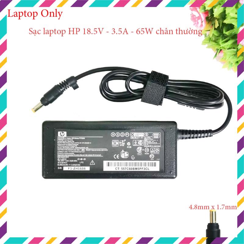 Sạc laptop HP 18.5V - 3.5A - 65W chân thường(vàng) loại tốt