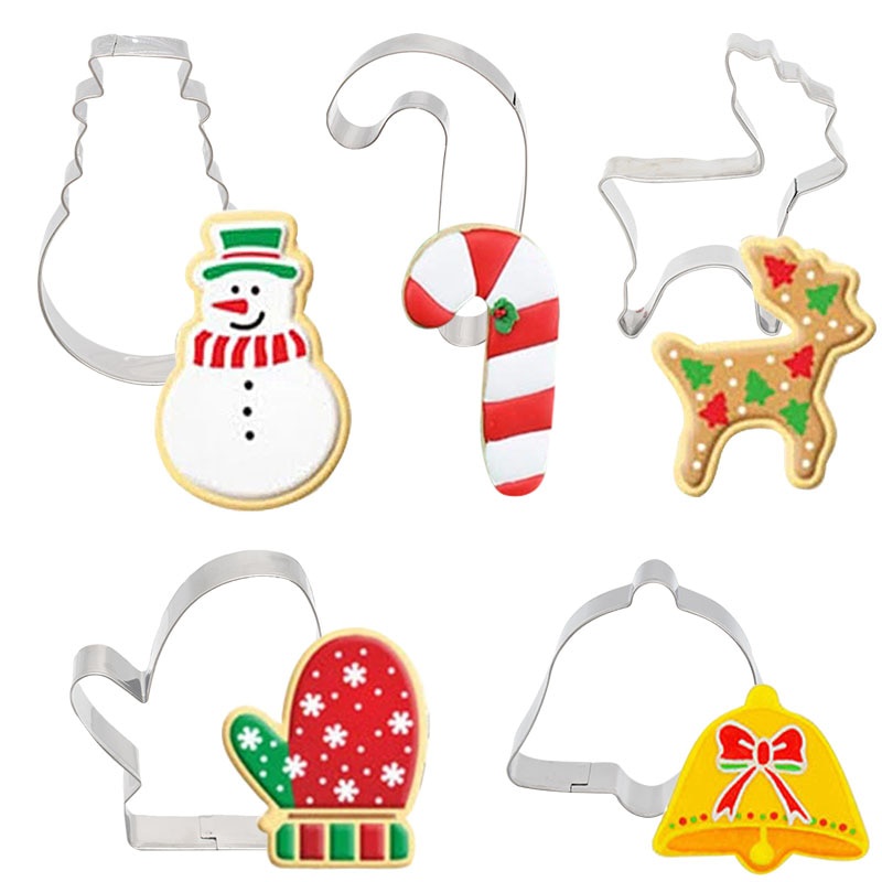 Set 5 khuôn làm bánh quy chủ đề giáng sinh