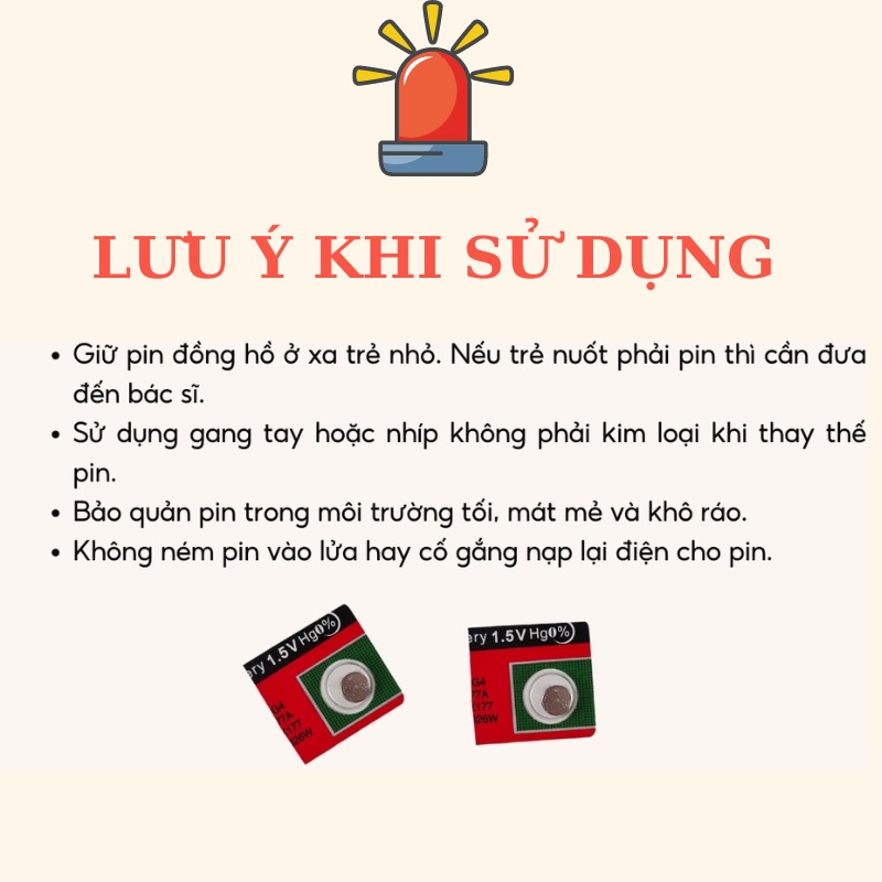 Pin đồng hồ đeo tay 1K Alkaline Battery loại nhỏ 1.5V AG4 377A CX177 LR626W