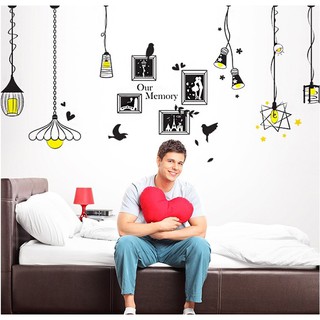 Decal dán tường đèn kỷ niệm
