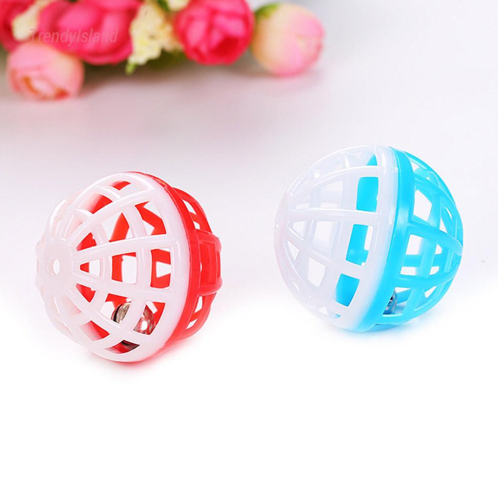 Funny Interactive Pet Playing Hollowed Bell Toy Cat Training Scratch Rattle Ball for Pet Supplies