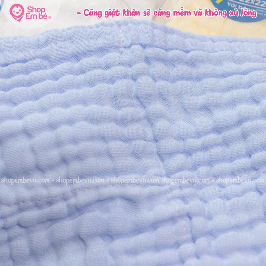 Khăn Nhỏ Vải Bông 9 Lớp 22X22Cm-L'Ange