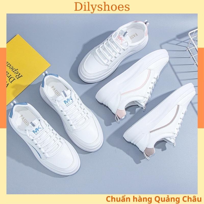 Giày Thể Thao Đế Độn Viền Kẻ Phong Cách Hàn Quốc
