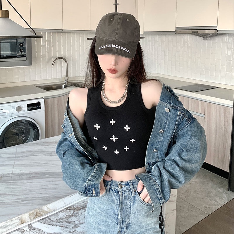 Áo Croptop Hai Dây Hở Eo Thời Trang Mùa Hè Quyến Rũ Cho Nữ