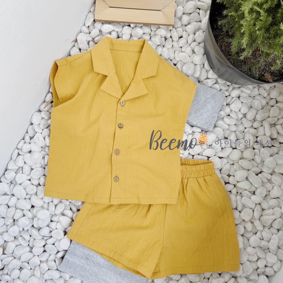 Bộ thô đũi trơn cổ Vest - hãng BEEMO