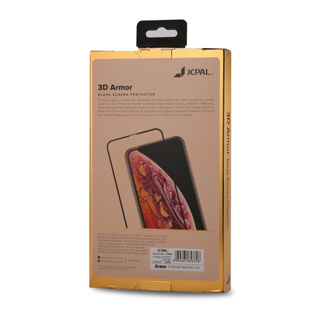 CƯỜNG LỰC JCPAL 3D ARMOR FOR IPHONE X SERIES