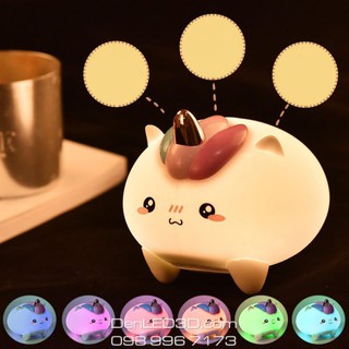 Đèn ngủ silicon mini hình kỳ lân chibi