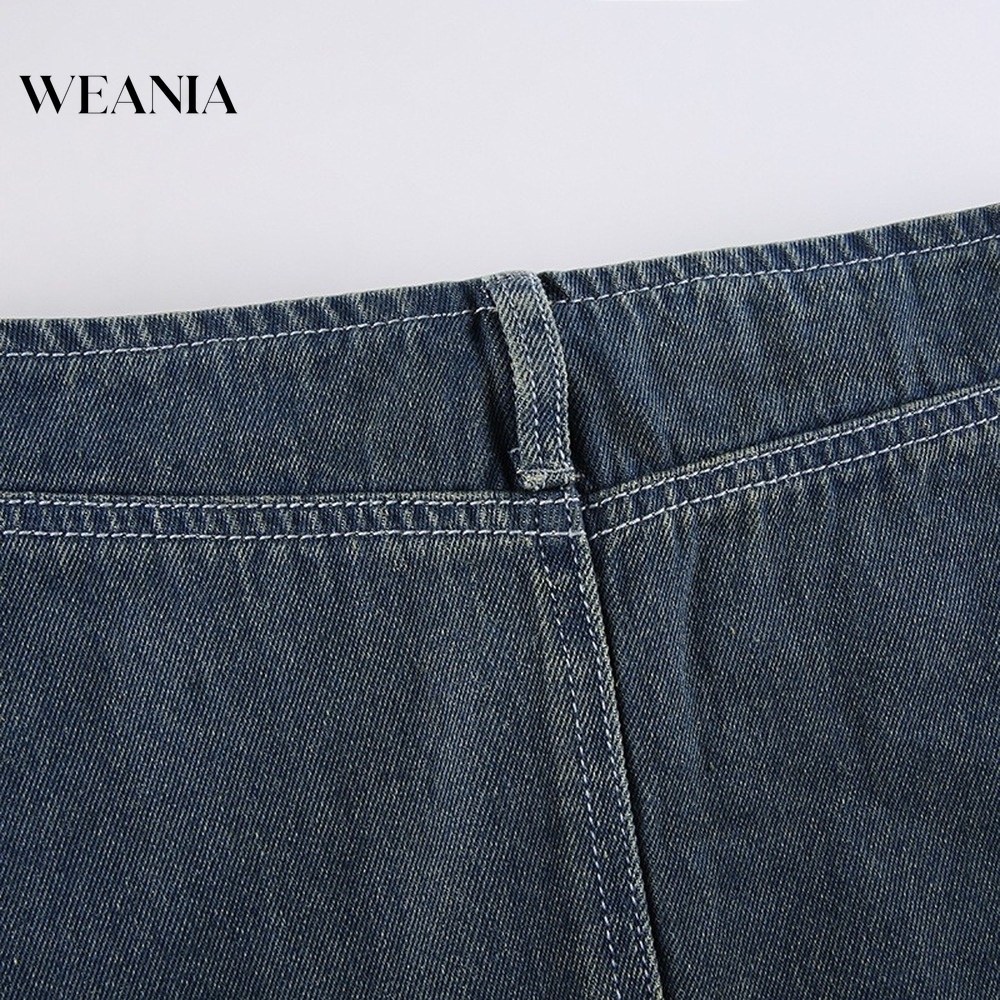 Chân Váy Denim Phối Nút D0401