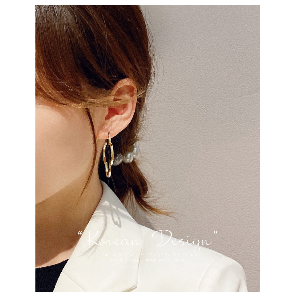 Khuyên Tai Hình Cỏ Ba Lá Phong Cách Hàn Quốc Thời Trang