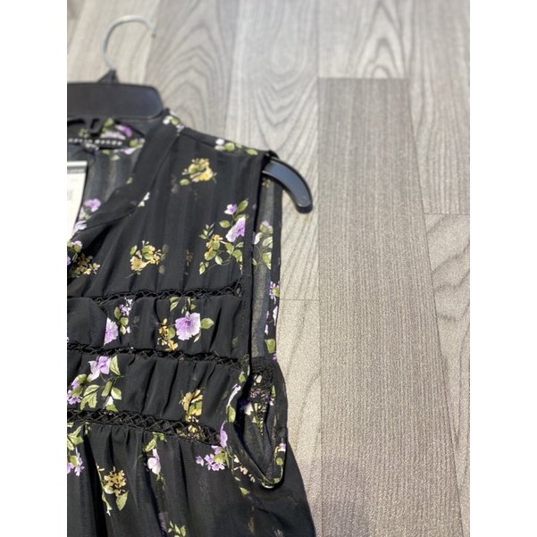 Áo voan khoét nách hoa nữ haute monde size s-m-l