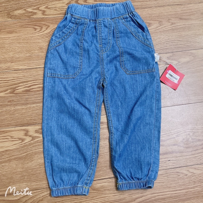 Quần dài bé gái jean mềm mỏng cho bé size đại màu xanh