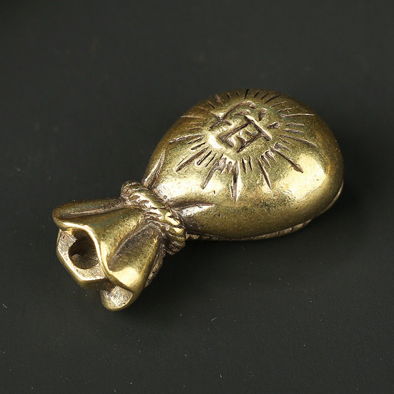 Tượng Đồng Phong Thủy May Mắn Tài Lộc Hình Túi Tài Lộc (Kích Thước: 3.2cm x 1.7cm) | BigBuy360 - bigbuy360.vn