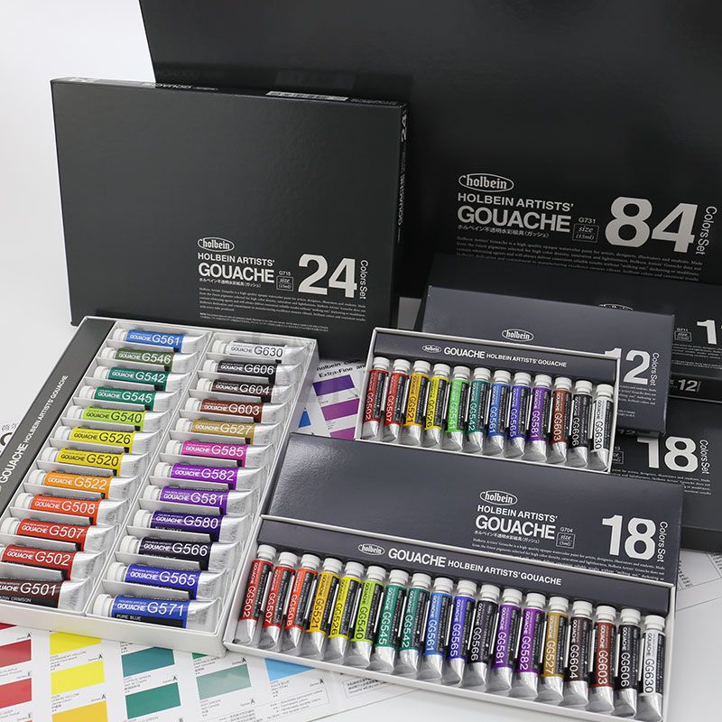 |ORDER| HOLBEIN ARTIST'S GOUACHE - SET 5 / 12 / 18/ 24 MÀU GOUACHE HOLBEIN HẠNG HỌA SĨ