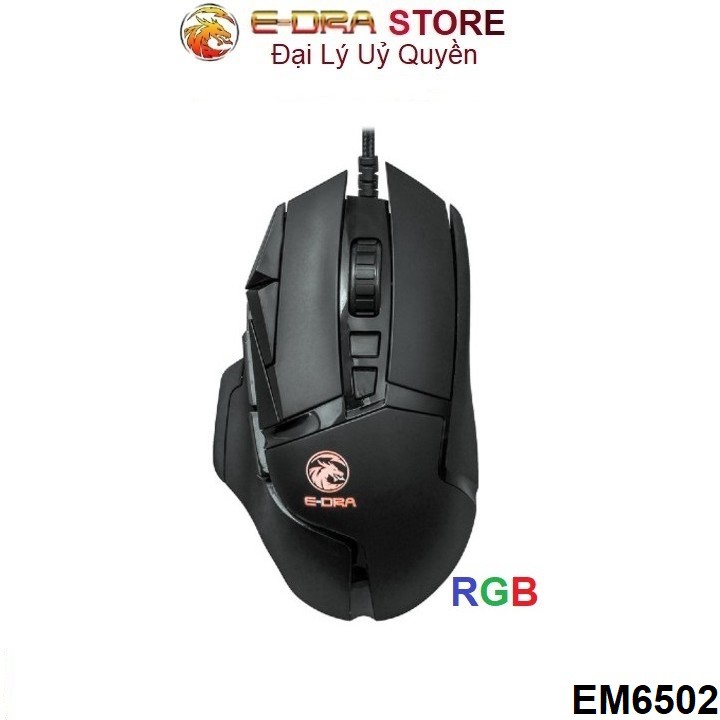 Chuột Gaming Edra EM6502 Pro Led RGB (16000 DPI)