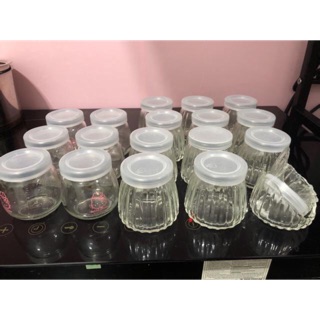 Set 10 hũ sữa chua thuỷ tinh nắp nhựa
