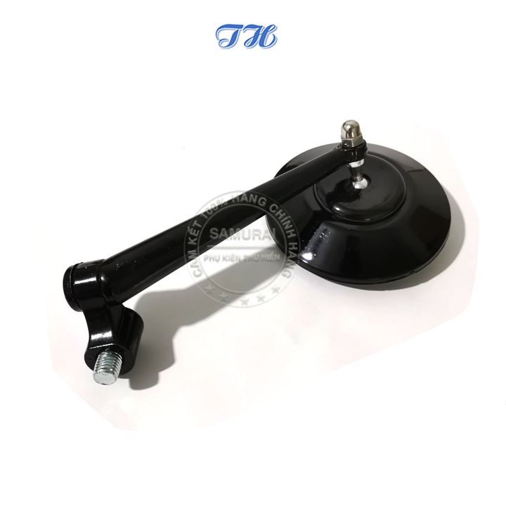 Kính chiếu hậu xe máy thời trang mẫu tròn cầu lồi góc nhìn rộng Chân 10li Gen Thuận gắn chân kính cho Wave, Winner,....