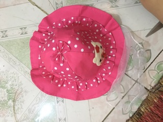 Mũ kèm khăn voan chắn bụi cho bé