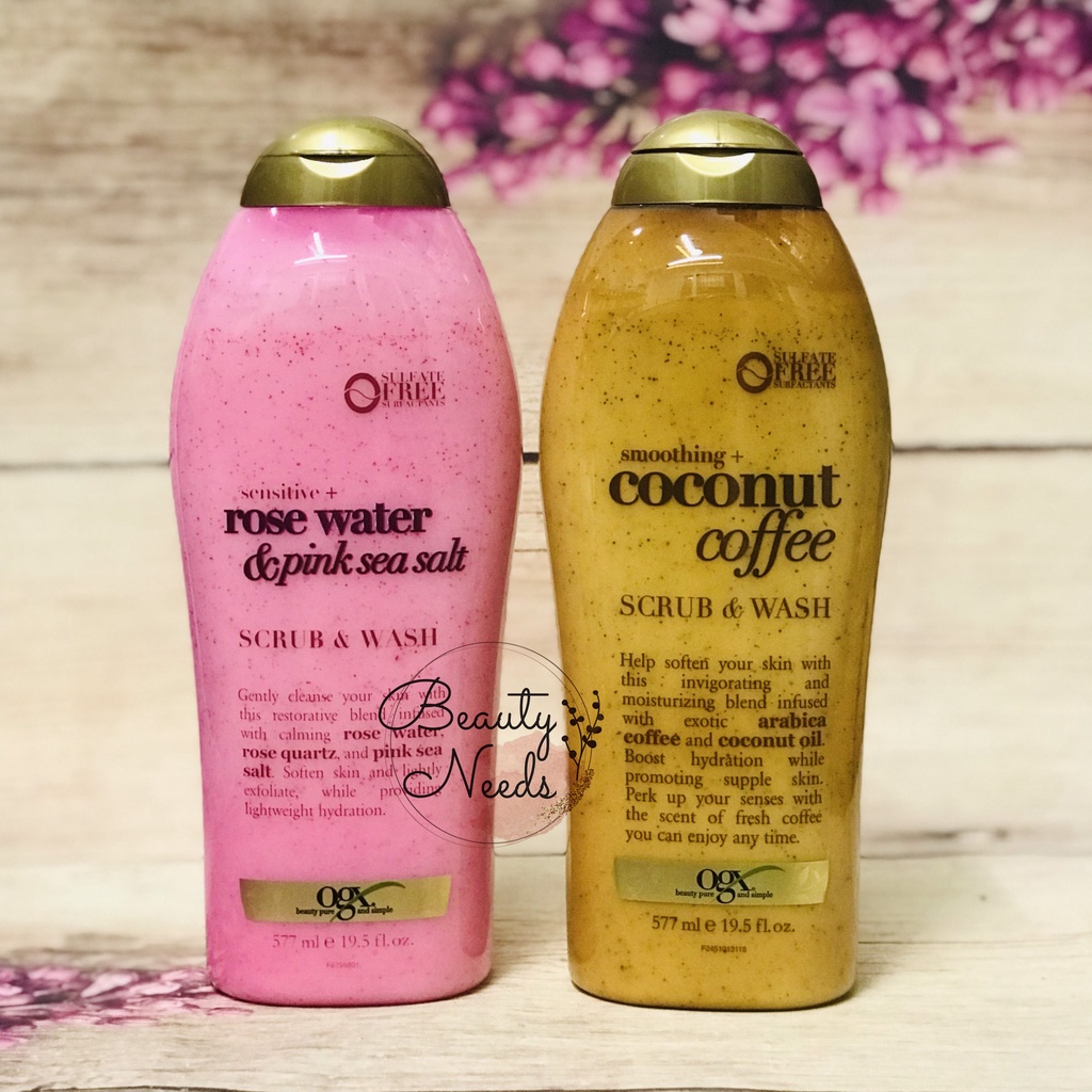 Sữa Tắm OGX  Tẩy Tế Bào Chết  và Dưỡng Da - 577ml Hàng Mỹ