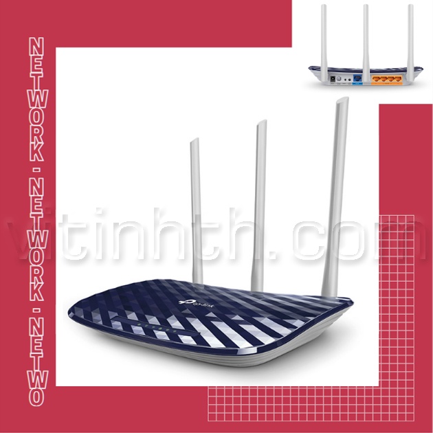 Phát sóng WiFi 2 băng tần chính hãng TP-LINK AC750 Archer C20 / NET - THComputer Q11