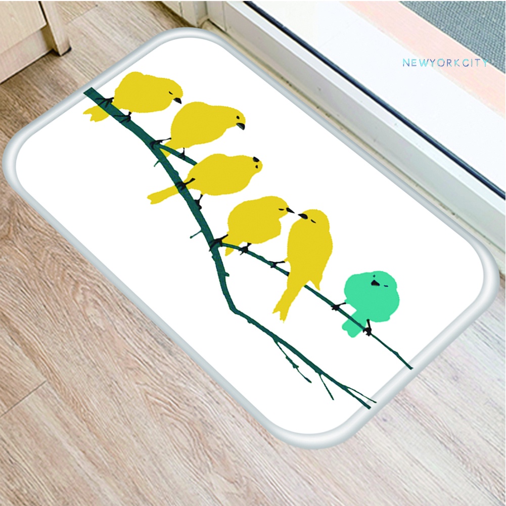 Thảm lót cửa chùi chân Chống Trượt Hình Cành Hoa