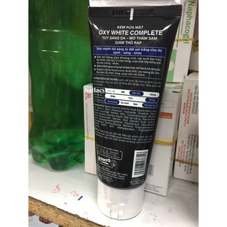 Sữa rửa mặt Oxy White Complete 100g mẫu mới