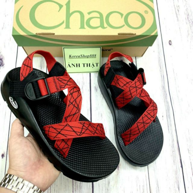 Sandal nam chacccoo dây đỏ kiểu mới cực đẹp , dép chéo nam thời trang trẻ trung