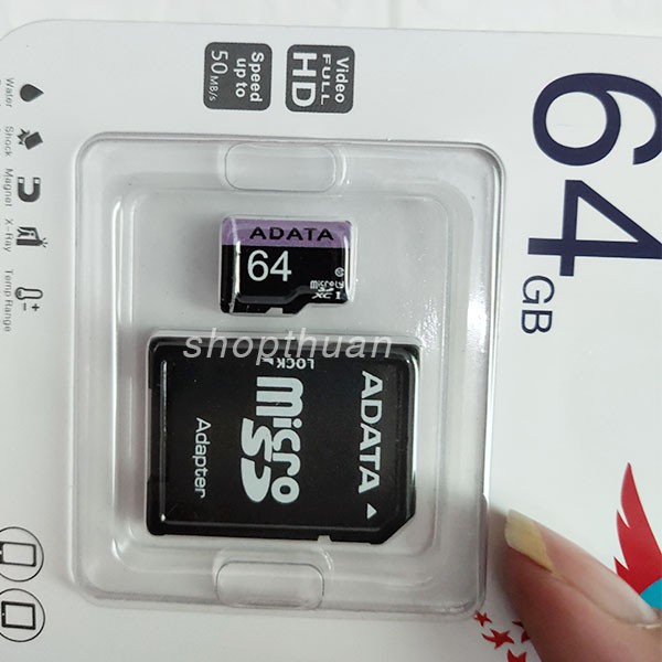 [Mã ELFLASH5 giảm 20K đơn 50K] Thẻ Nhớ MicroSDDXC - UHS-I ADATA 64GB Class 10 | BigBuy360 - bigbuy360.vn