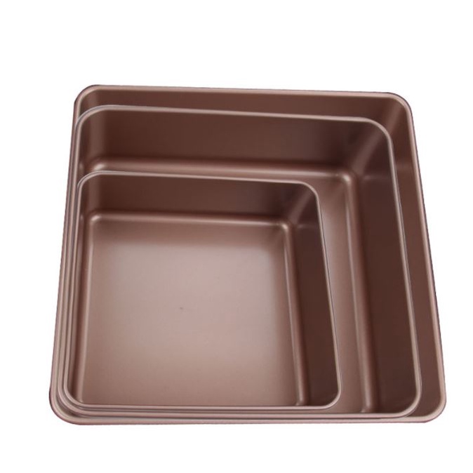 Khay/khuôn vuông nướng bánh chống dính sâu lòng size 7inch 8inch 9inch