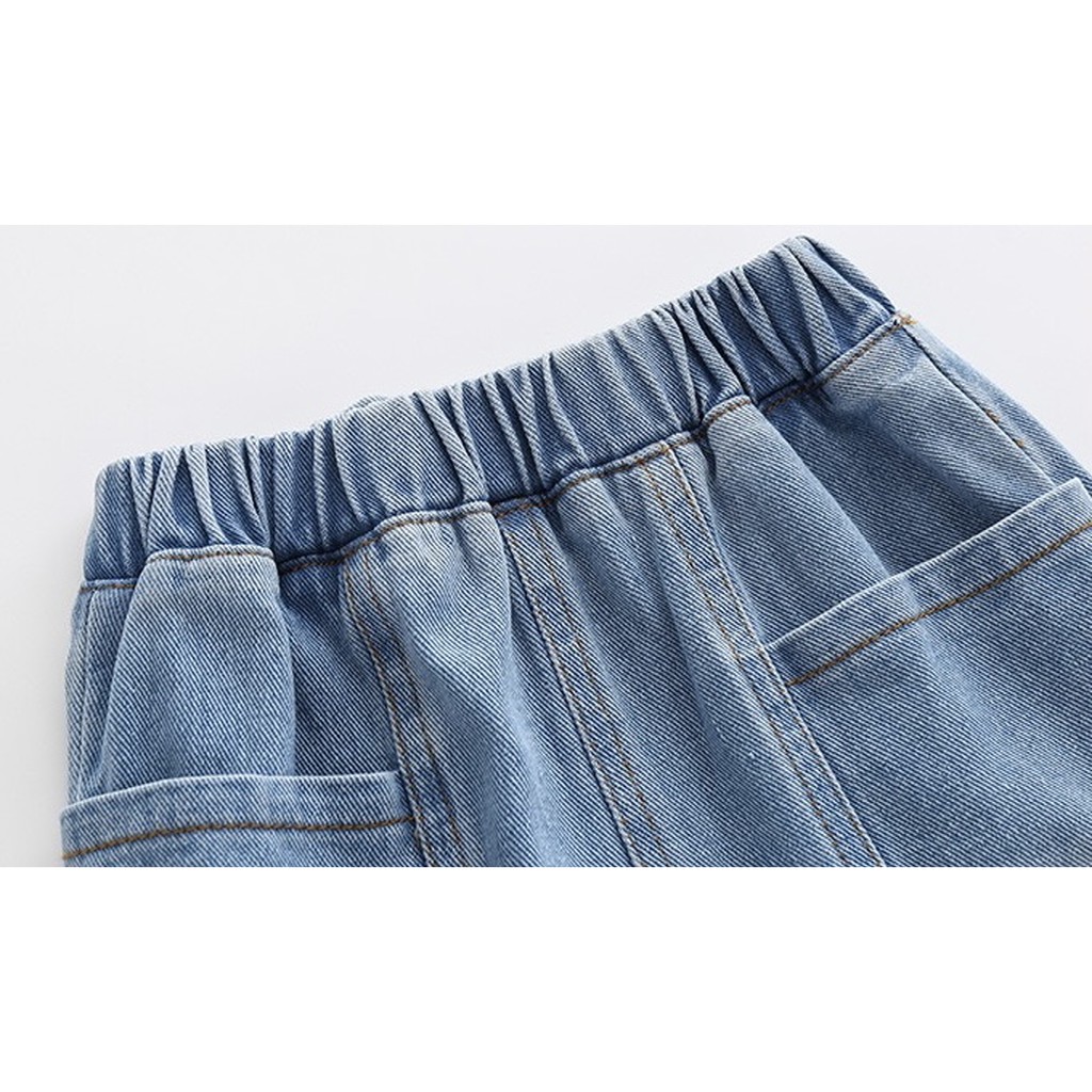 Quần Short Jean cho bé Wellkids quần bò chất mềm cho bé (KZ3209)