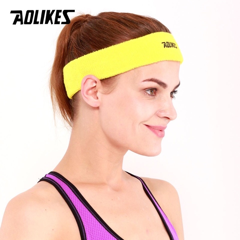 ⚡Chuyên Bán Sỉ⚡Băng đô thể thao Headband Aolikes Chính Hãng chặn mồ hôi trán sành điệu, co dãn chống trượt