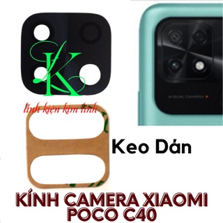 Kính camera XM poco c40 có sẵn keo dán ( Kính camera dành cho poco C40 )