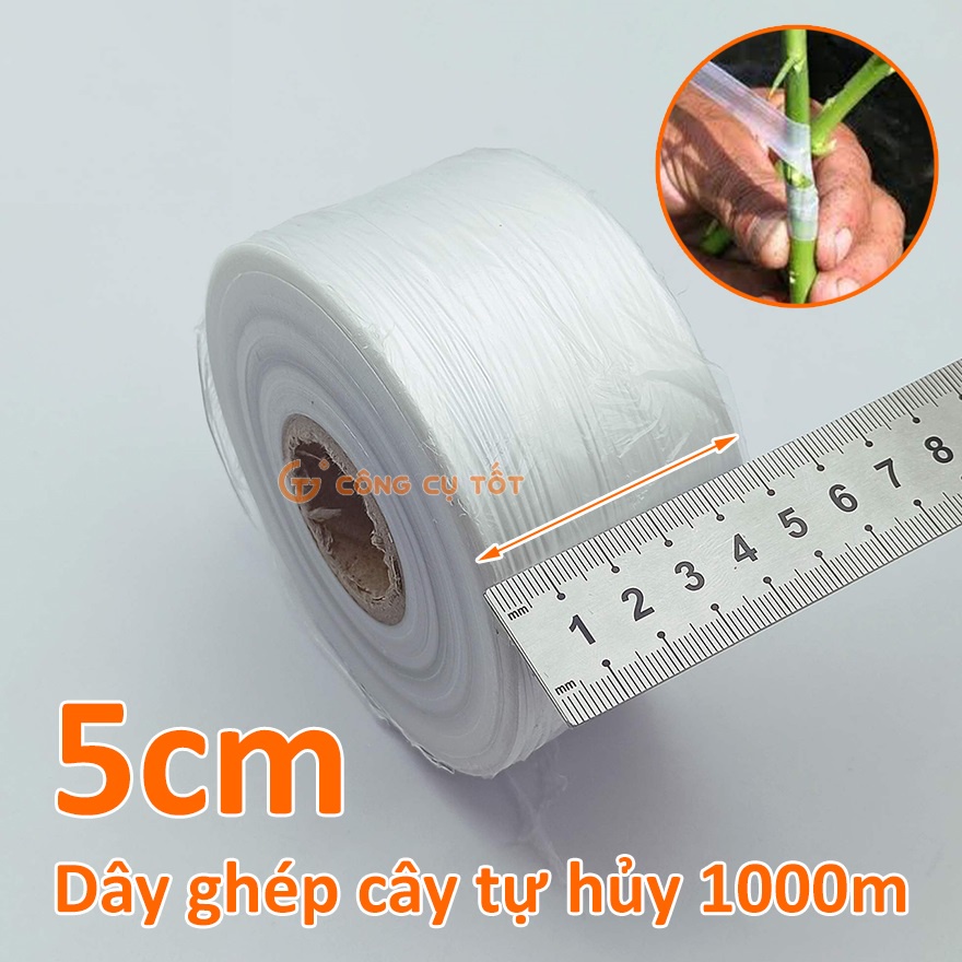 Băng keo ghép cây tự hủy dài 1000m khổ 5cm