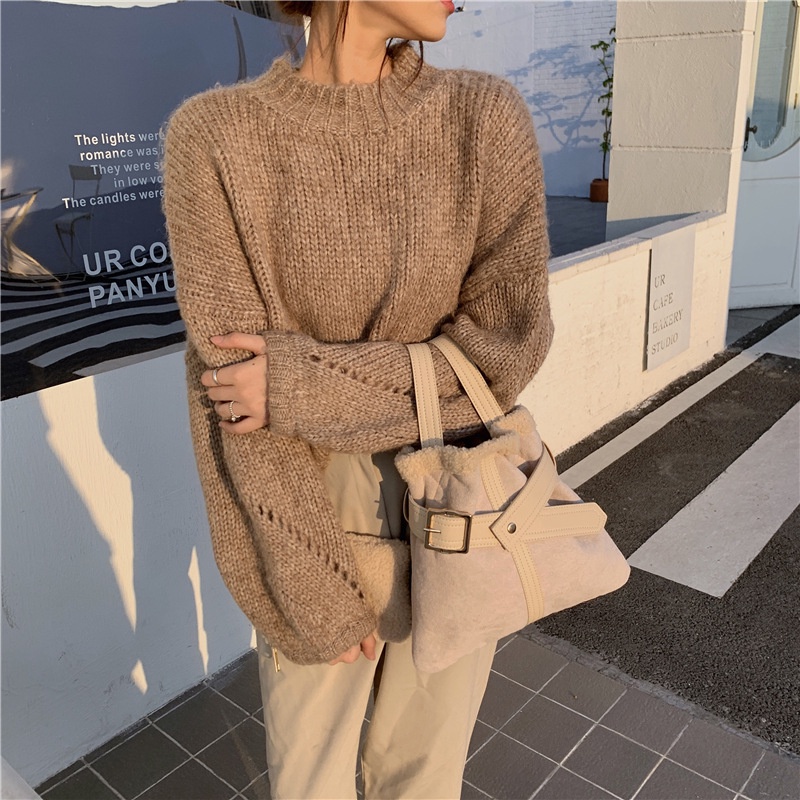 Túi đeo vai IELGY bằng vải lông có 2 màu dành cho bạn nữ