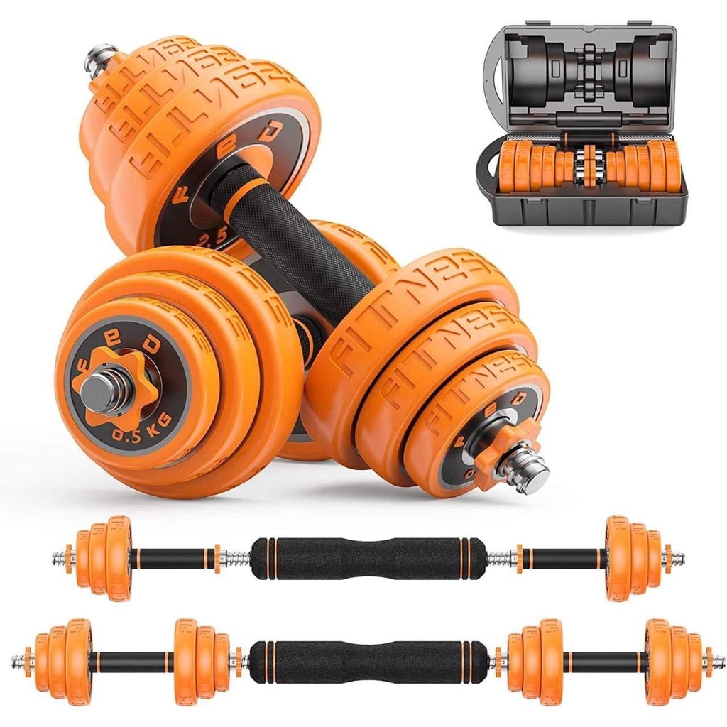 Bộ Tạ Tay FED 20kg-12268 gang Mạ Niken Điều Chỉnh Đa Năng bền đẹp theo thời gian