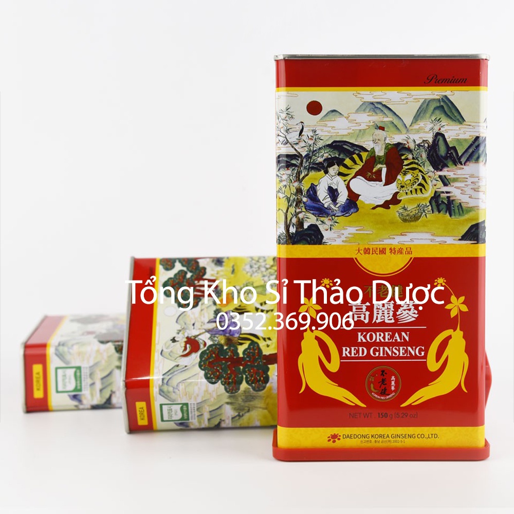 Hồng sâm củ hộp thiếc Hàn Quốc (Nhân sâm 6 năm tuổi) - Sản phẩm cao cấp