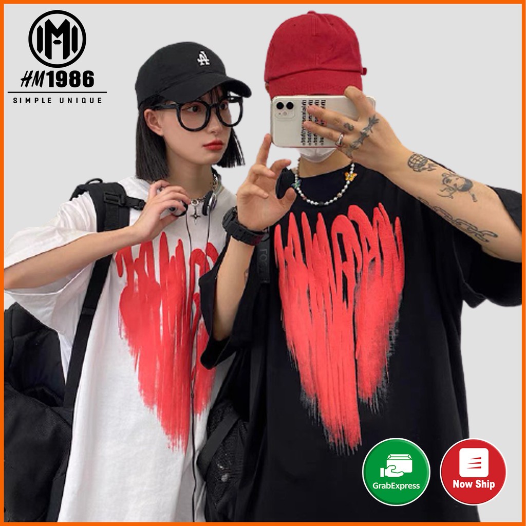 Áo thun tay lỡ form rộng unisex HM1986 3125