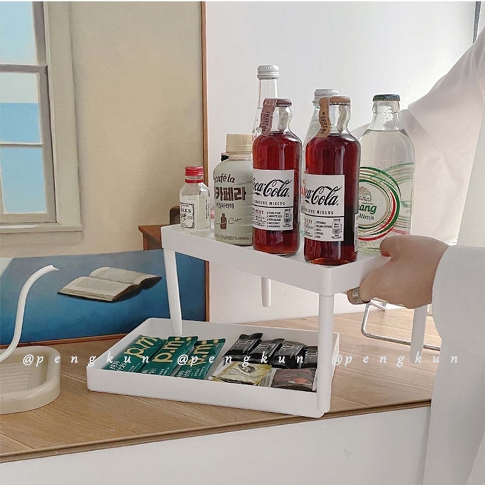 Giá Đựng Đồ Hai Tầng Đơn Giản Sắp Xếp Gọn Gàng Để Bàn Ký Túc Xá / Văn Phòng Phẩm