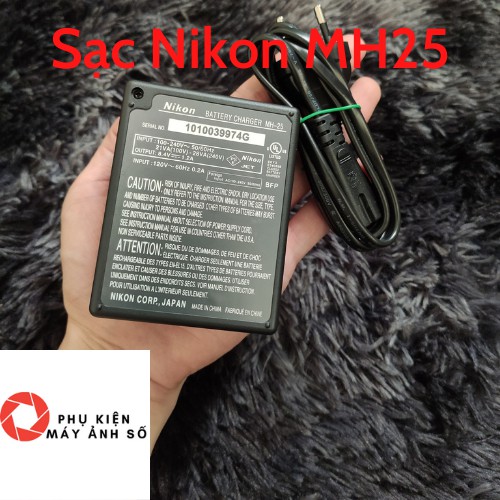 SẠC PIN MÁY ẢNH NIKON MH-25 Cao Cấp Cho Pin EN-EL15 Sạc Cho Máy Nikon D7100 D7000 D750 D600 D610